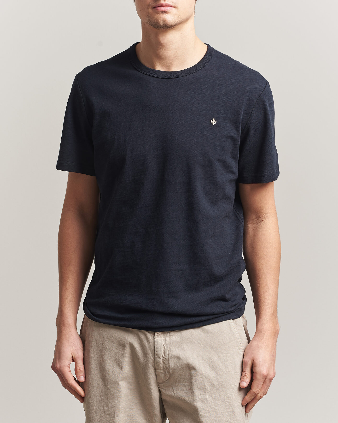 Herre | T-Shirts | Morris | Watson Slub T-Shirt Dark Blue