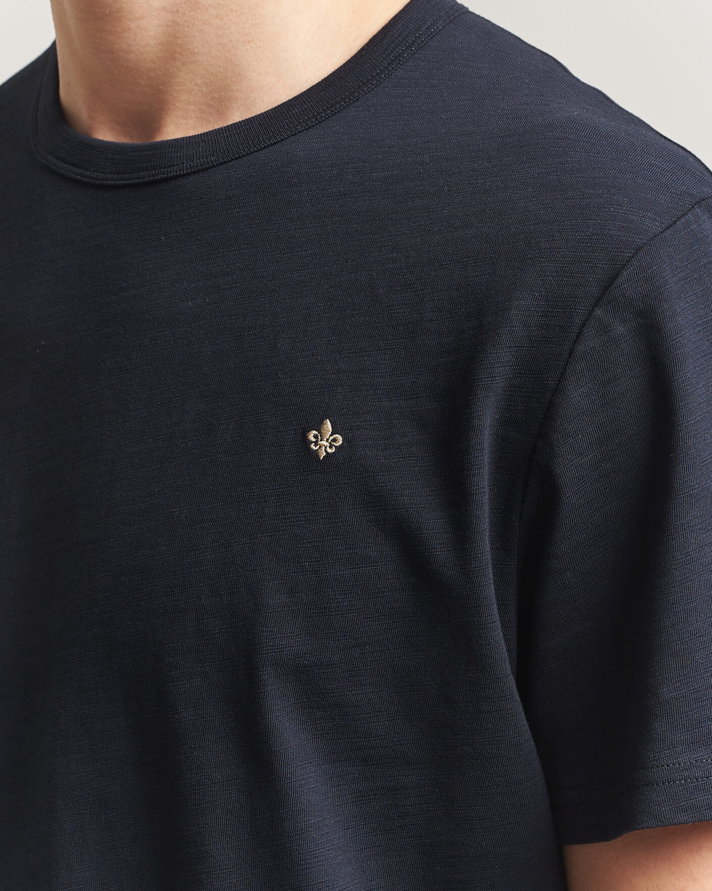 Herre | T-Shirts | Morris | Watson Slub T-Shirt Dark Blue