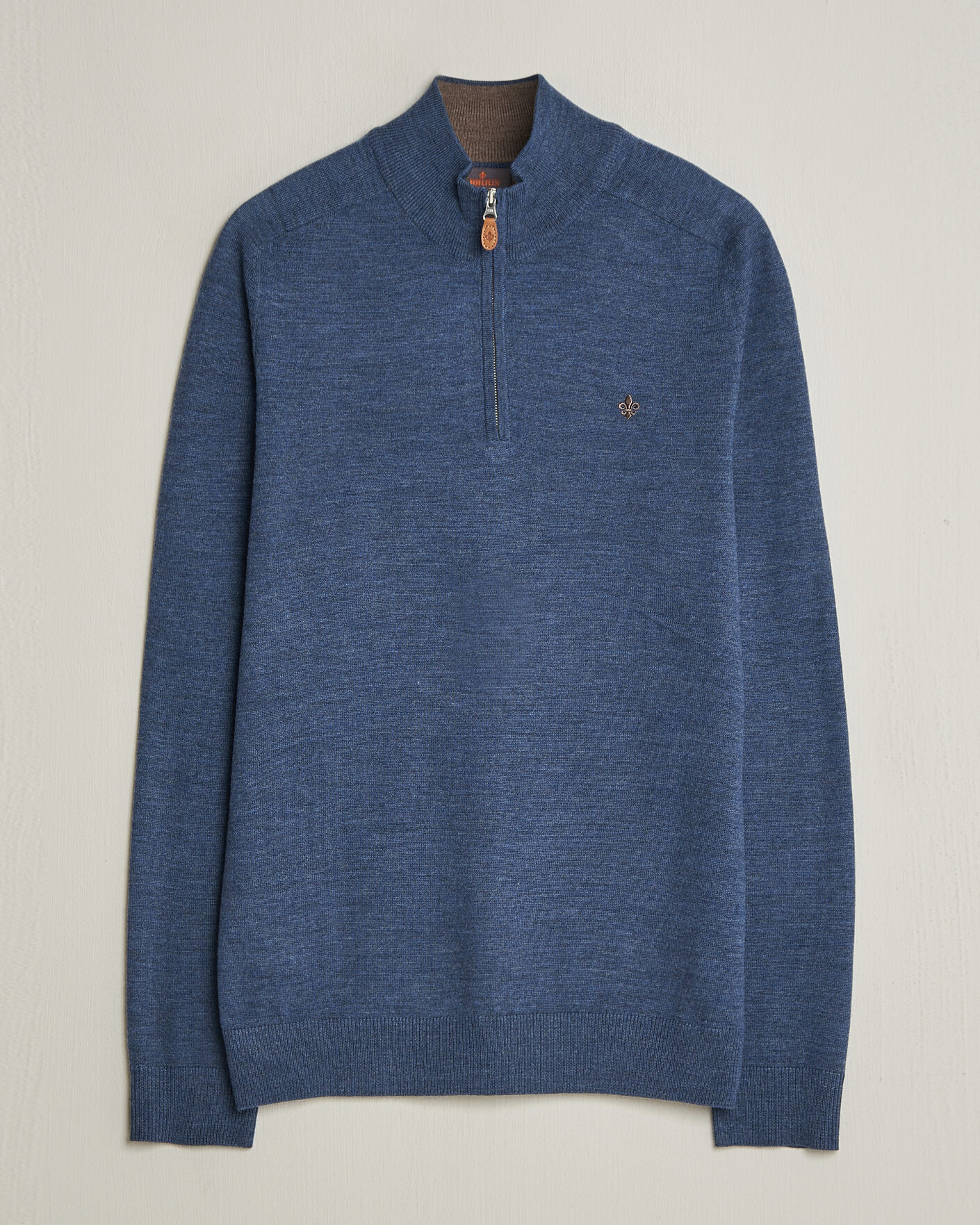 Herre | Gensere | Morris | John Merino Half-Zip Blue