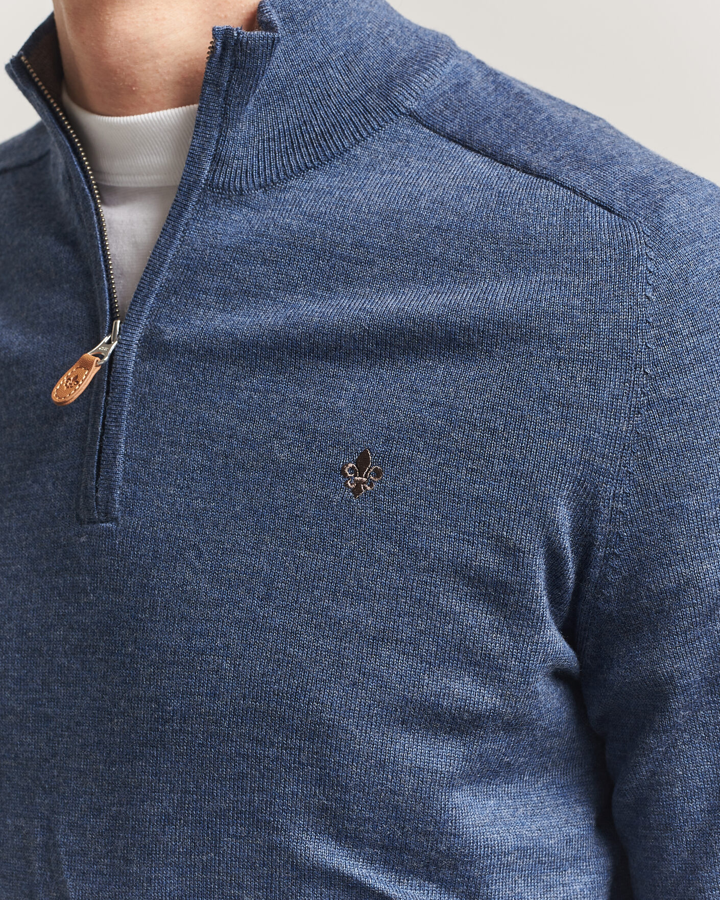Herre | Gensere | Morris | John Merino Half-Zip Blue