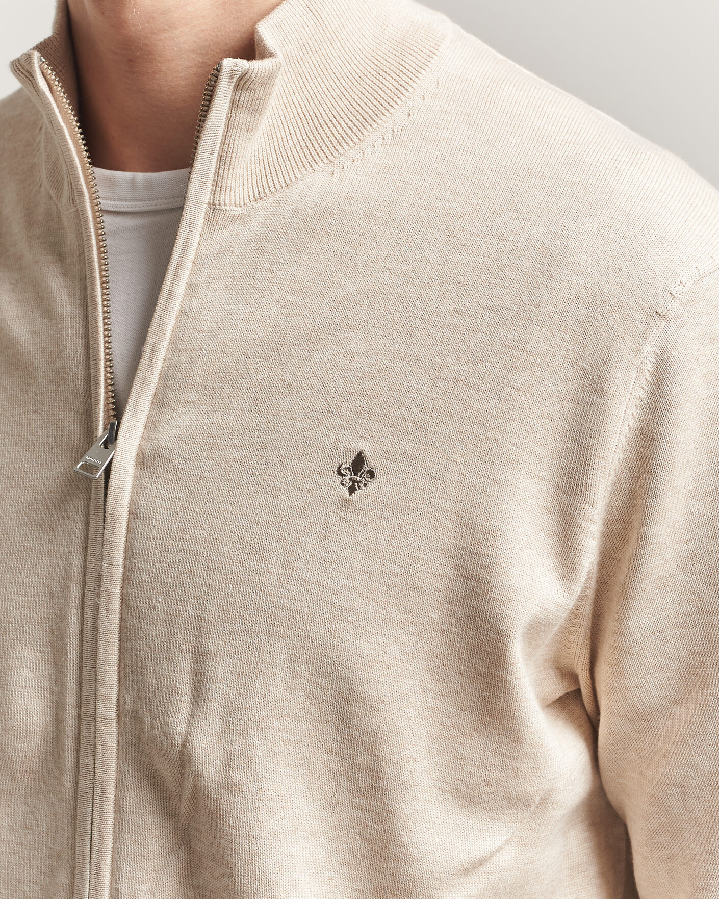 Herre | Gensere | Morris | Riley Zip Cardigan Khaki