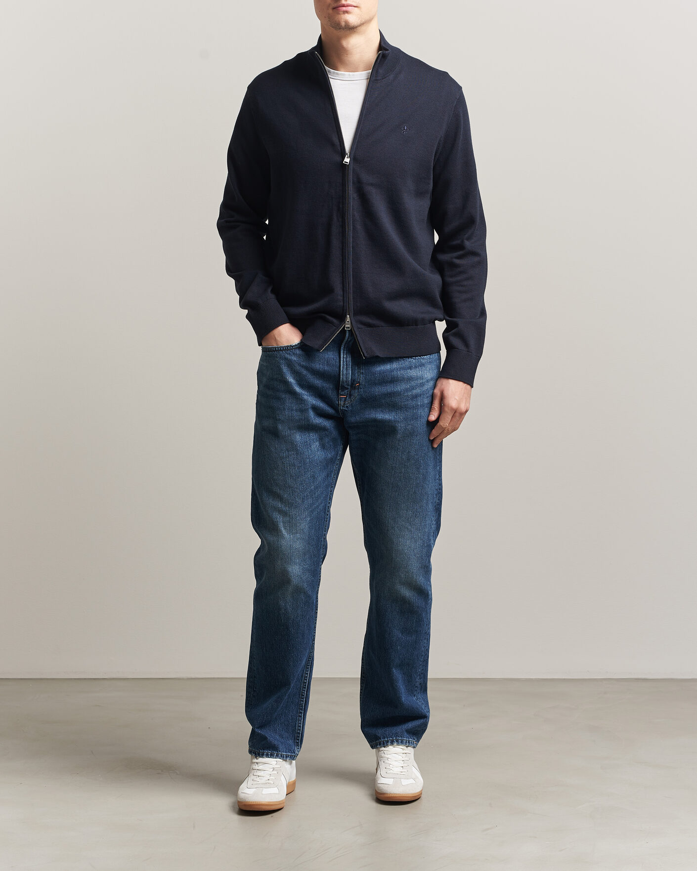 Herre | Gensere | Morris | Riley Zip Cardigan Navy