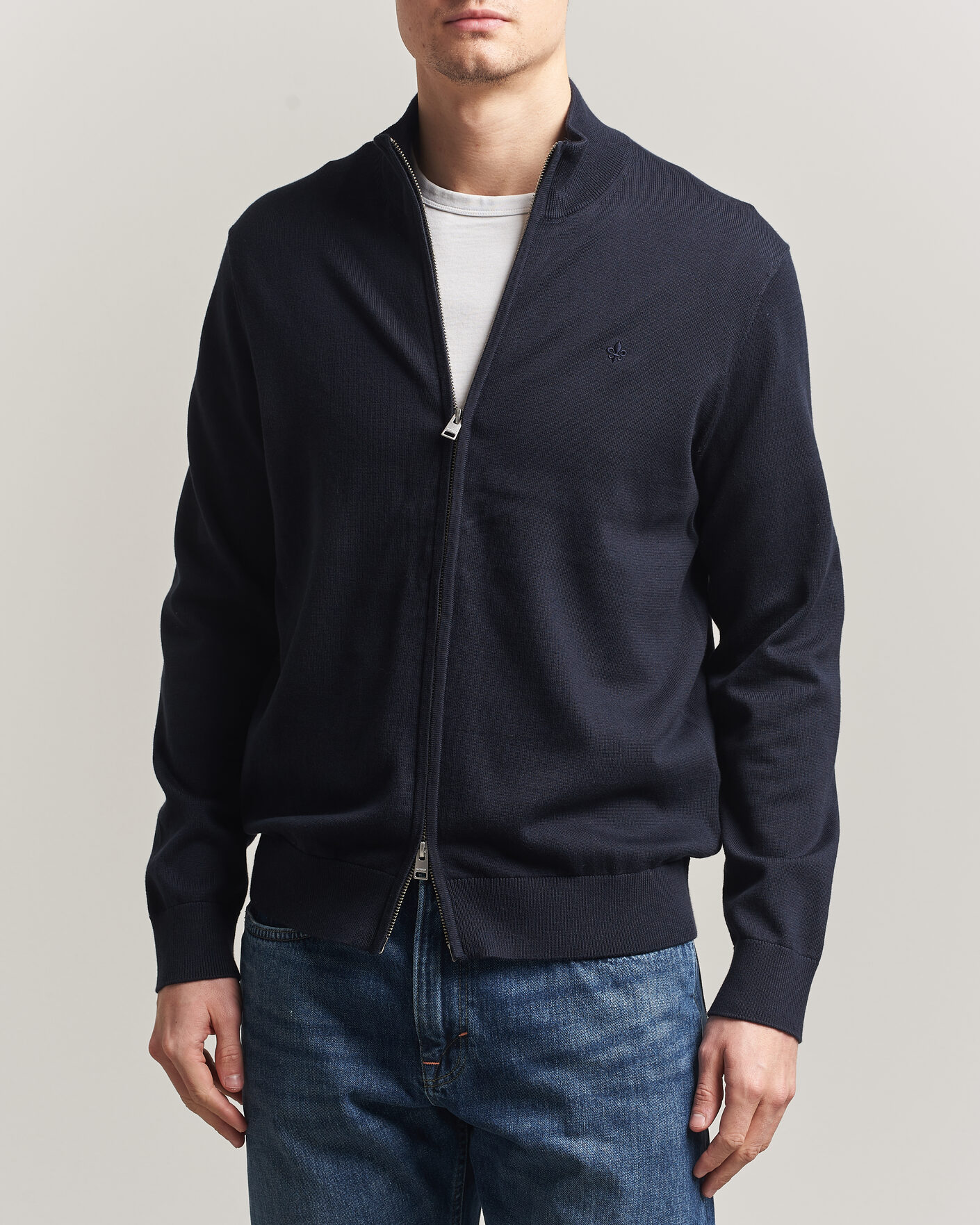 Herre | Gensere | Morris | Riley Zip Cardigan Navy