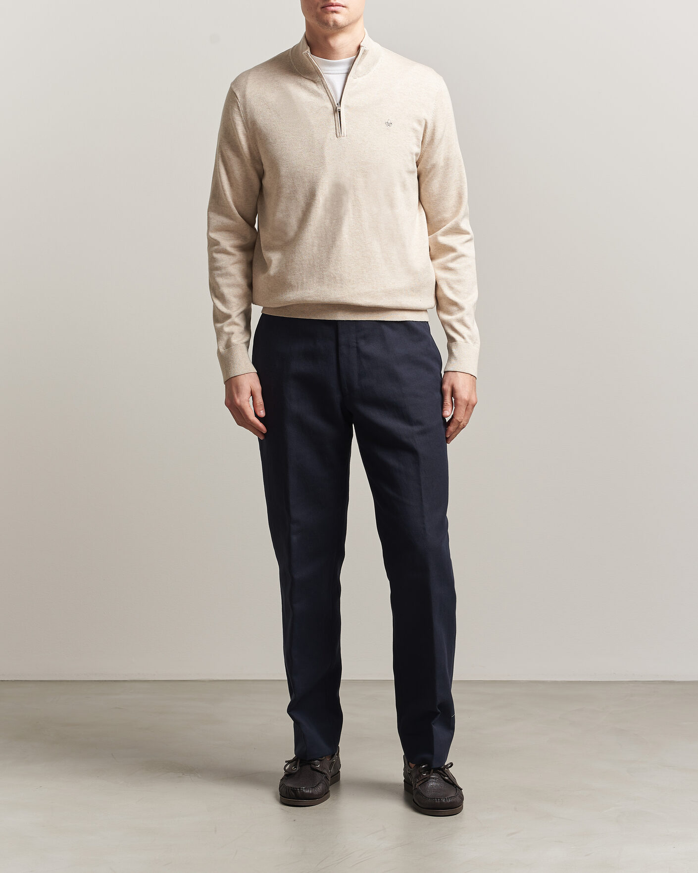 Herre | Gensere | Morris | Riley Half-Zip Khaki