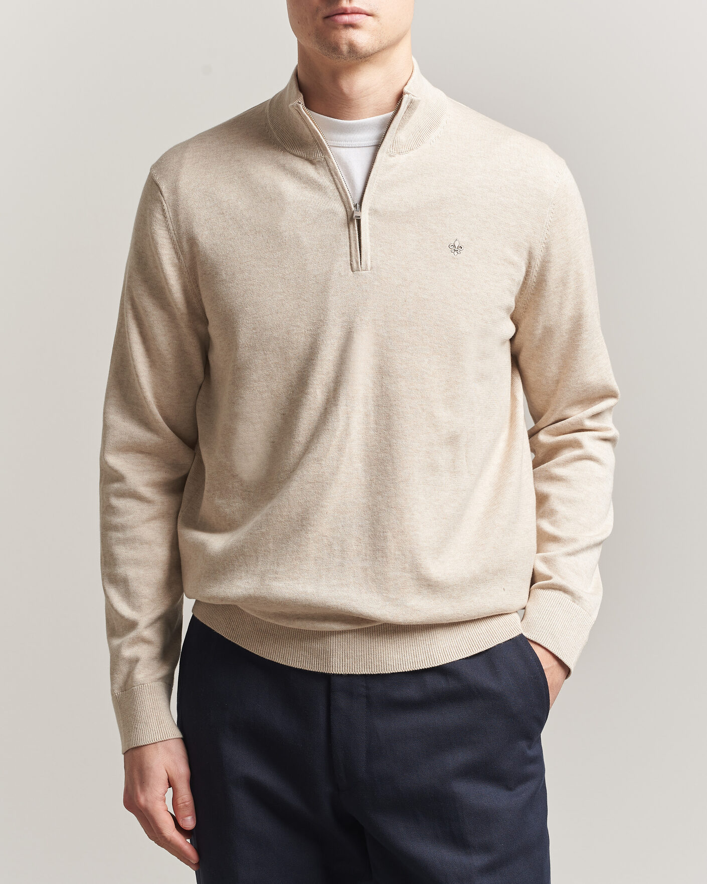 Herre | Gensere | Morris | Riley Half-Zip Khaki