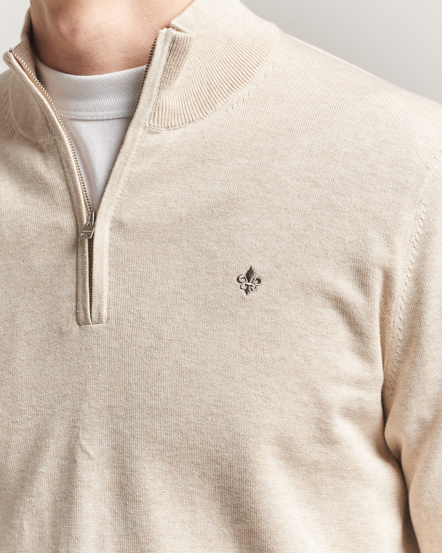 Herre | Gensere | Morris | Riley Half-Zip Khaki