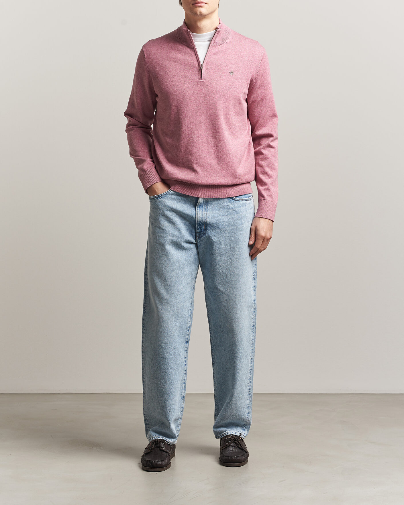 Herre | Gensere | Morris | Riley Half-Zip Pink