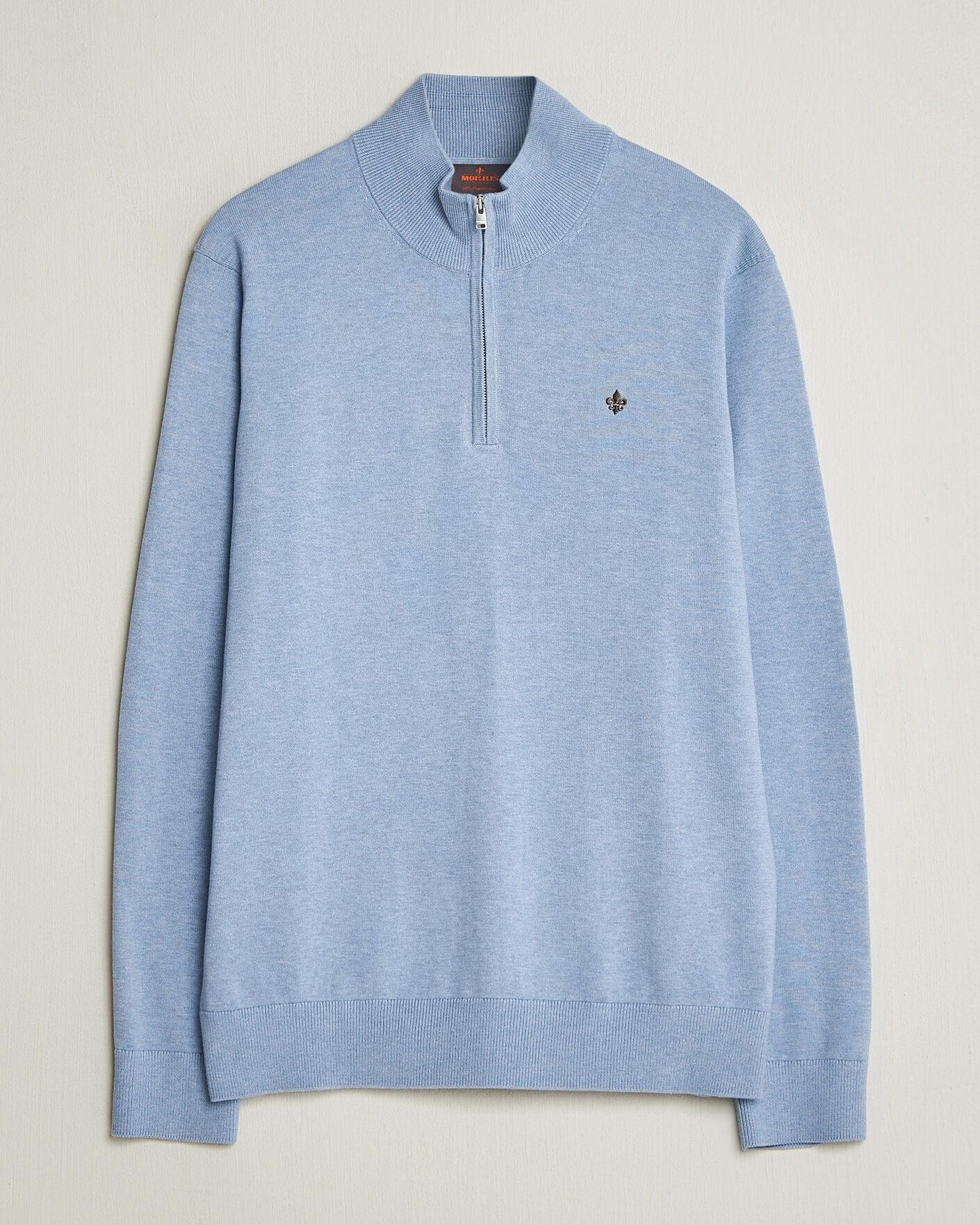 Herre | Gensere | Morris | Riley Half-Zip Light Blue