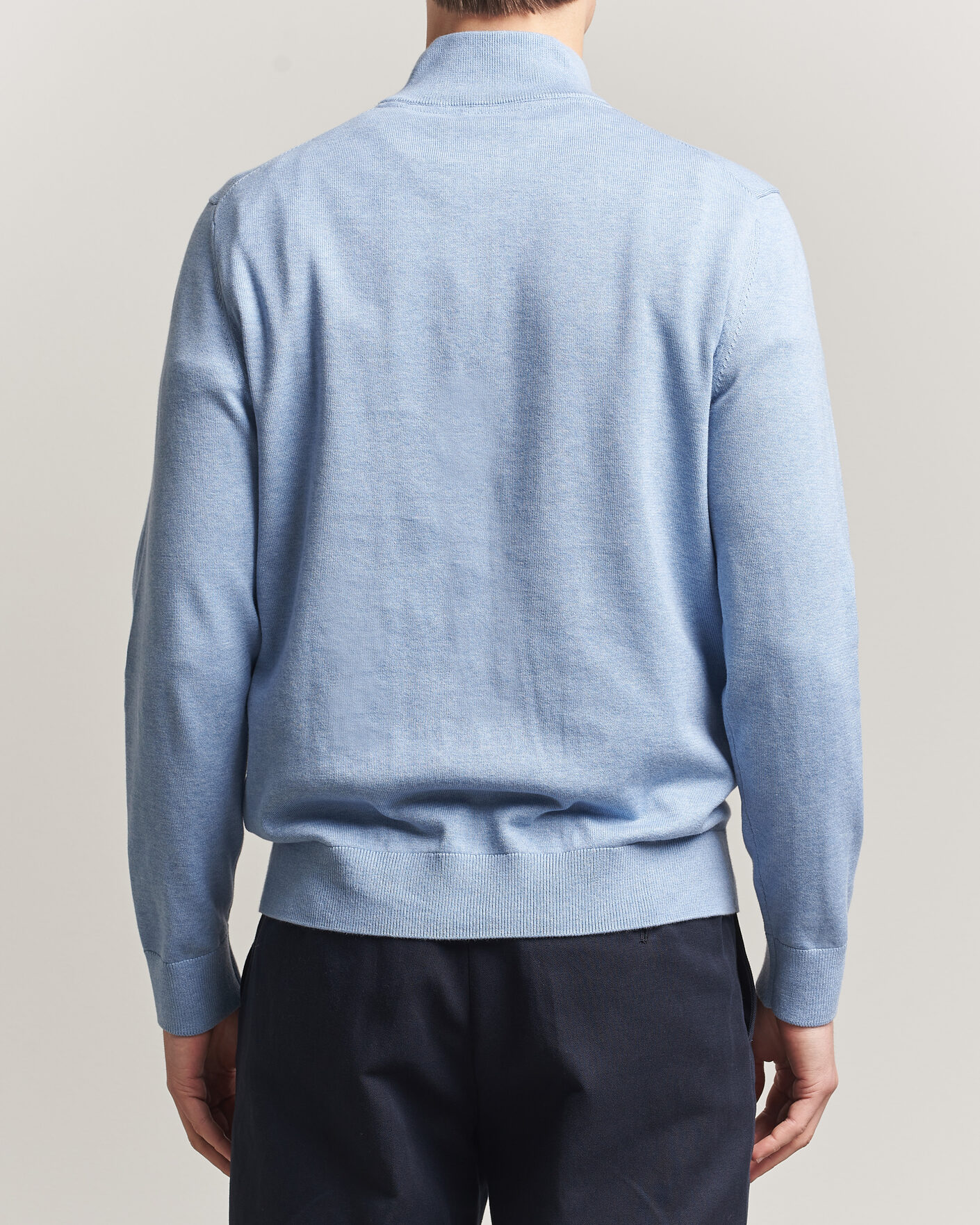 Herre | Gensere | Morris | Riley Half-Zip Light Blue