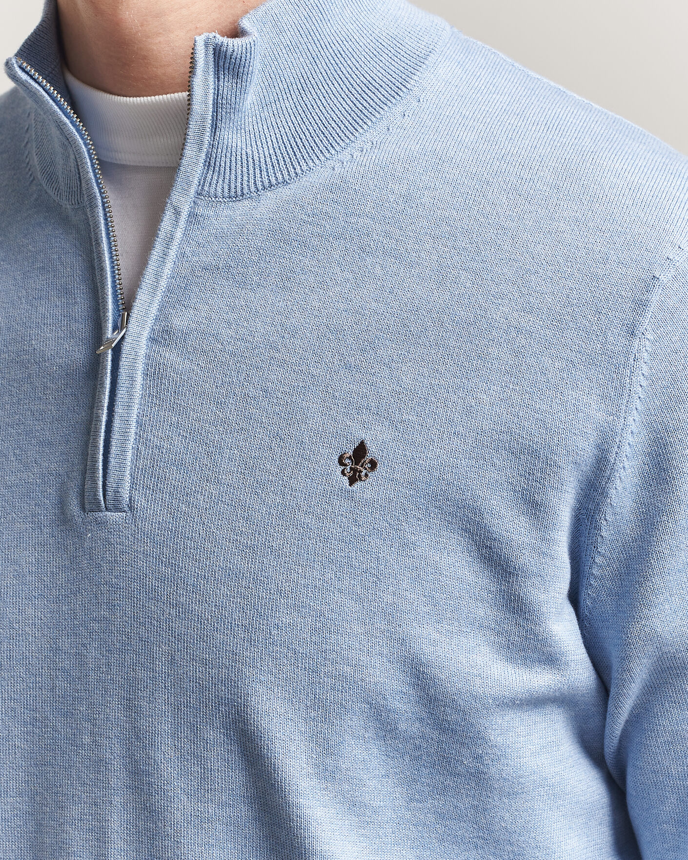 Herre | Gensere | Morris | Riley Half-Zip Light Blue