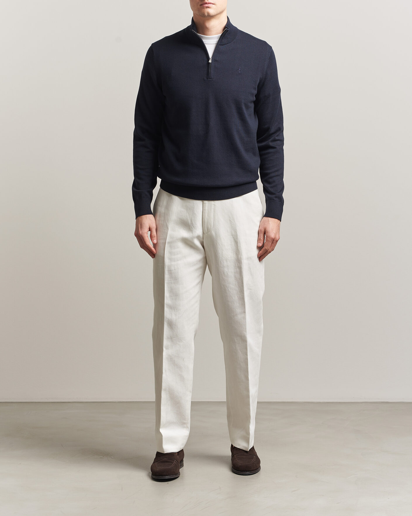 Herre | Gensere | Morris | Riley Half-Zip Navy