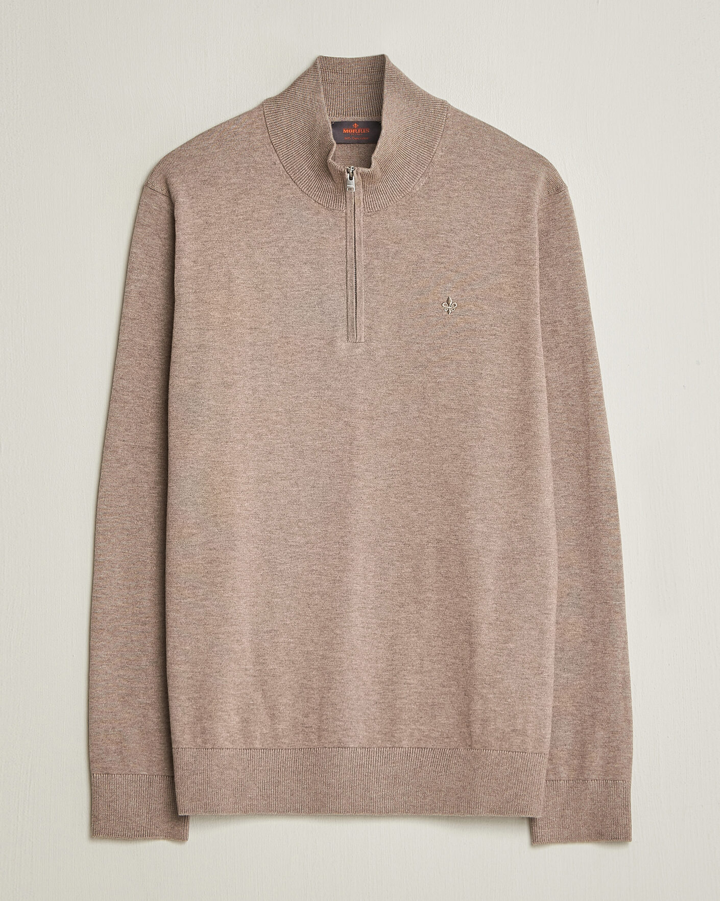 Herre | Gensere | Morris | Riley Half-Zip Brown