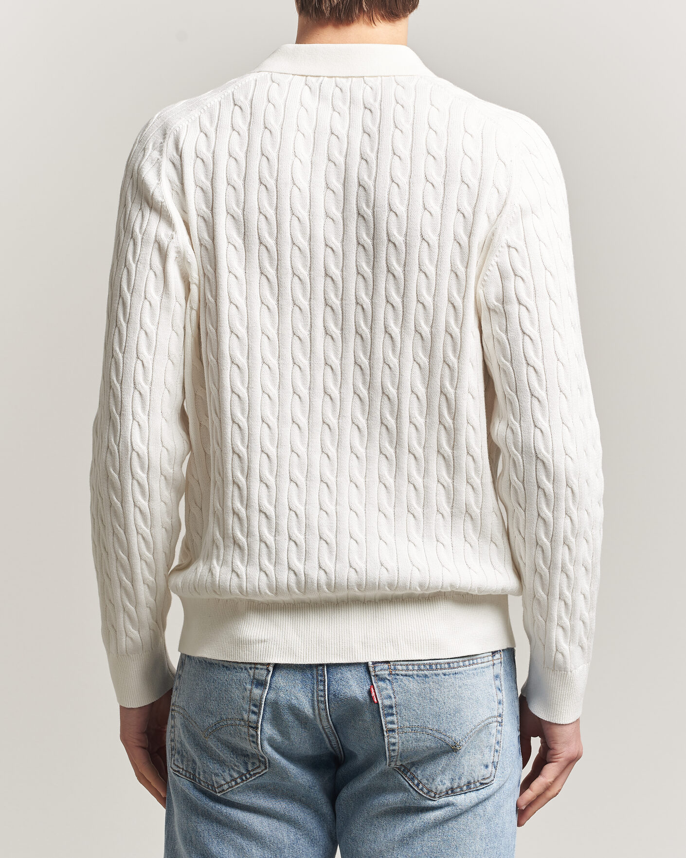 Herre | Gensere | Morris | Lancaster Cable Polo Off White