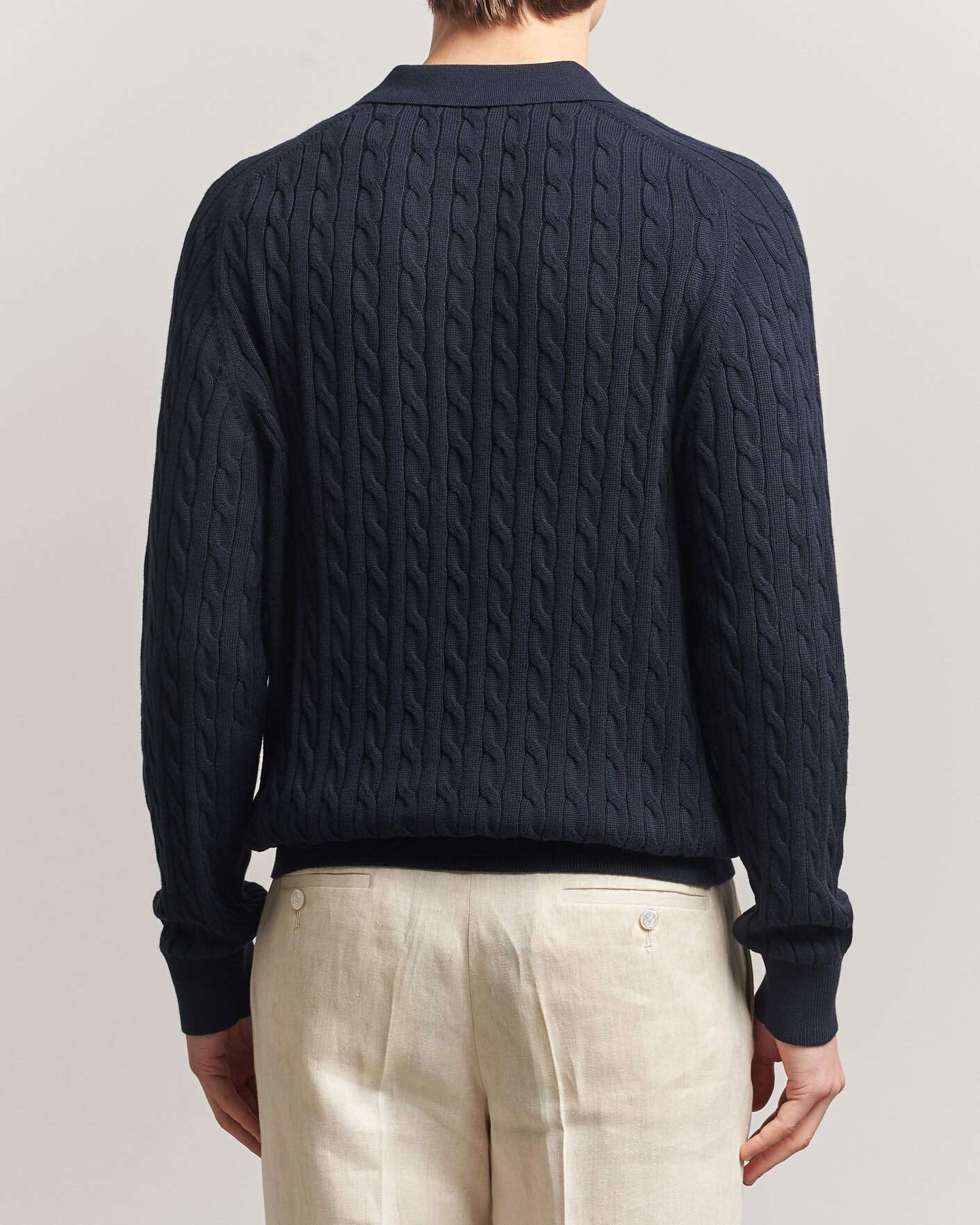 Herre | Gensere | Morris | Lancaster Cable Polo Navy