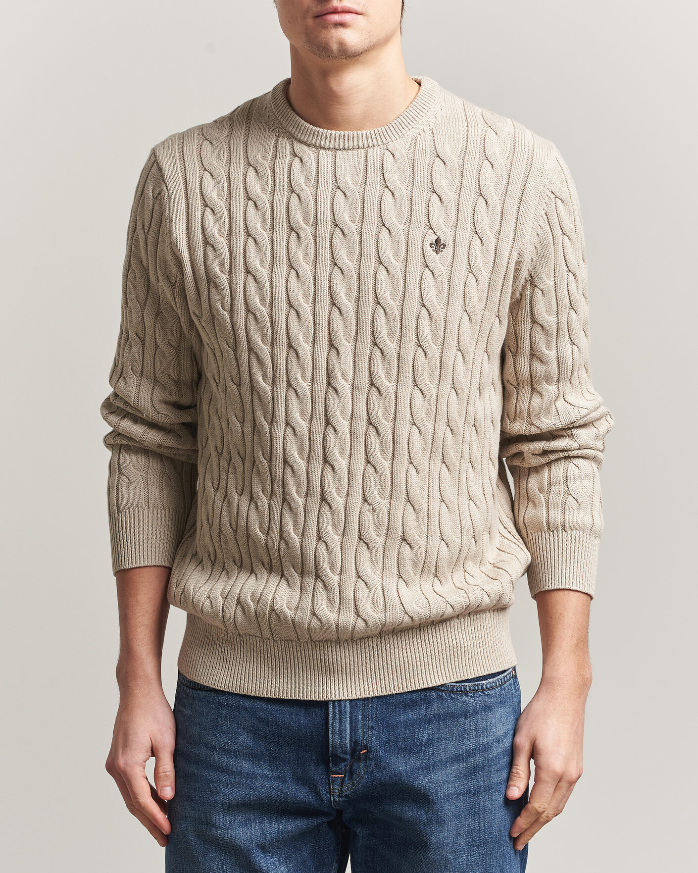 Herre | Gensere | Morris | Ethan Cable Oneck Khaki