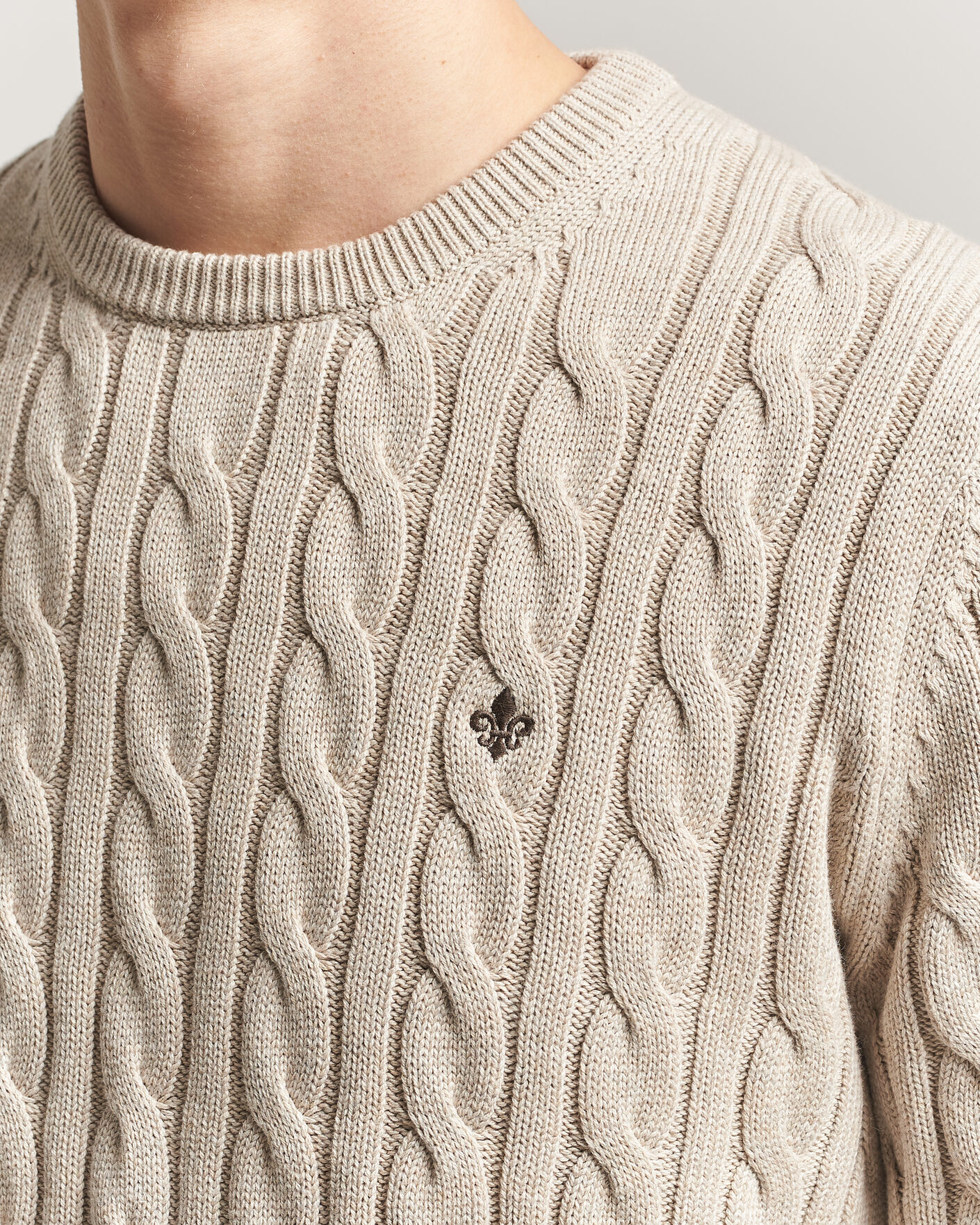 Herre | Gensere | Morris | Ethan Cable Oneck Khaki