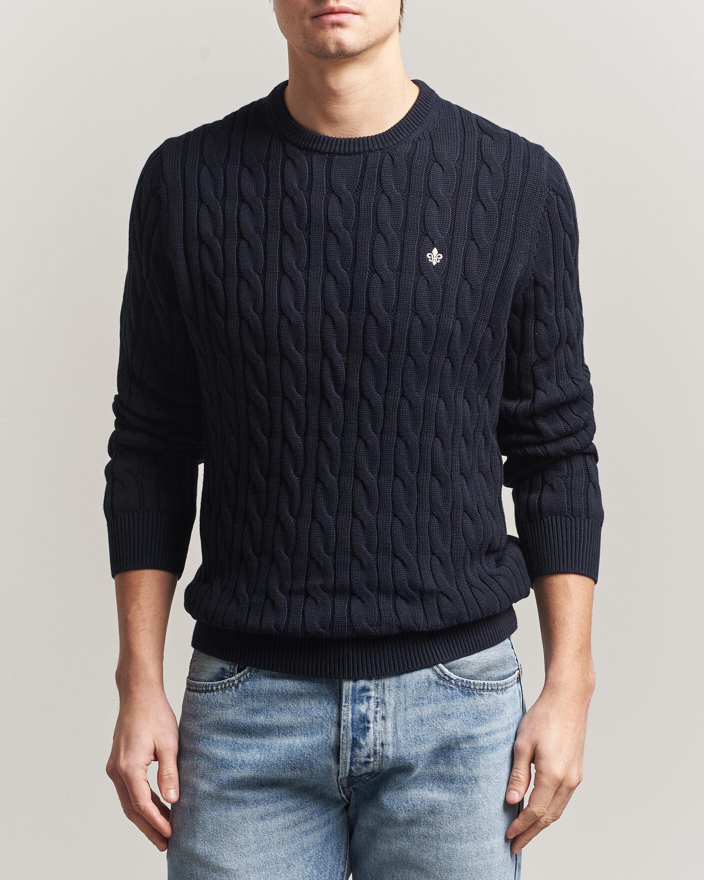 Herre | Gensere | Morris | Ethan Cable Oneck Navy