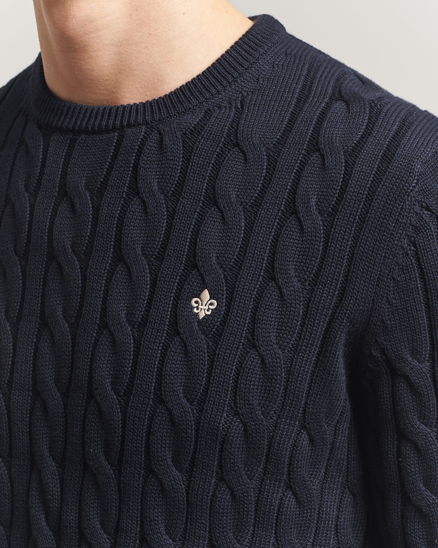 Herre | Gensere | Morris | Ethan Cable Oneck Navy