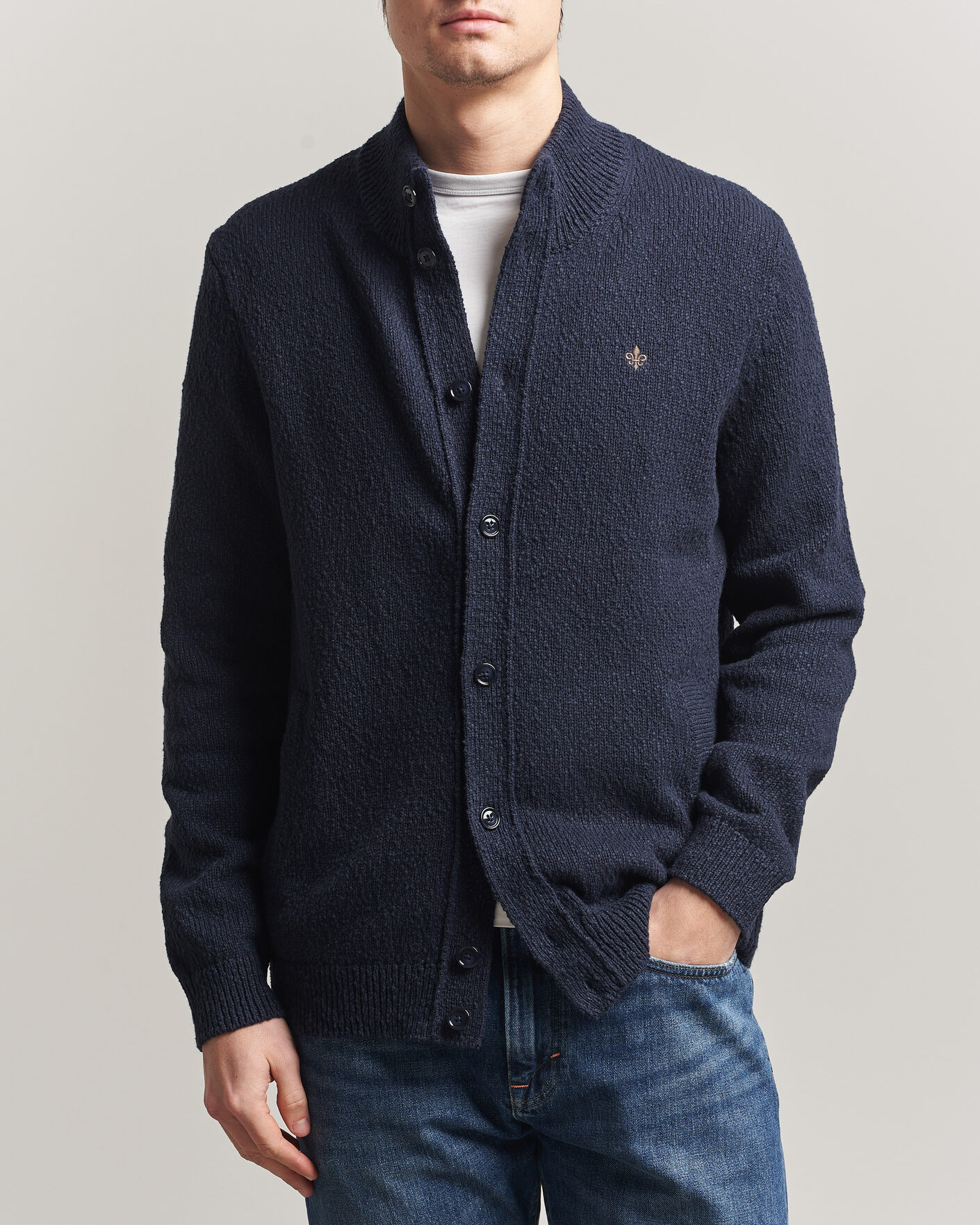 Herre | Gensere | Morris | Windham Button Cardigan Navy