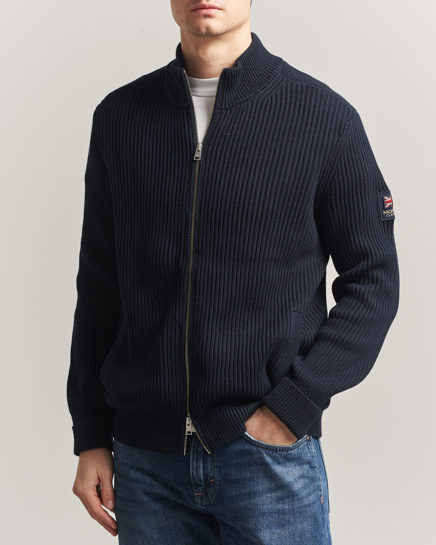 Herre | Gensere | Morris | Brenton Full-Zip Cardigan Navy