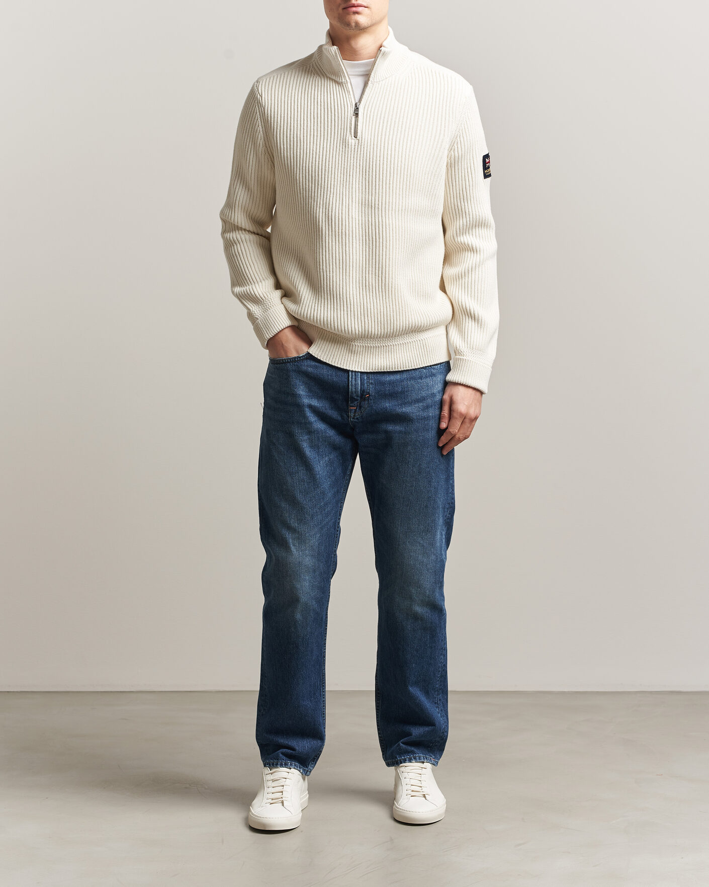 Herre | Gensere | Morris | Brenton Half-Zip Off White