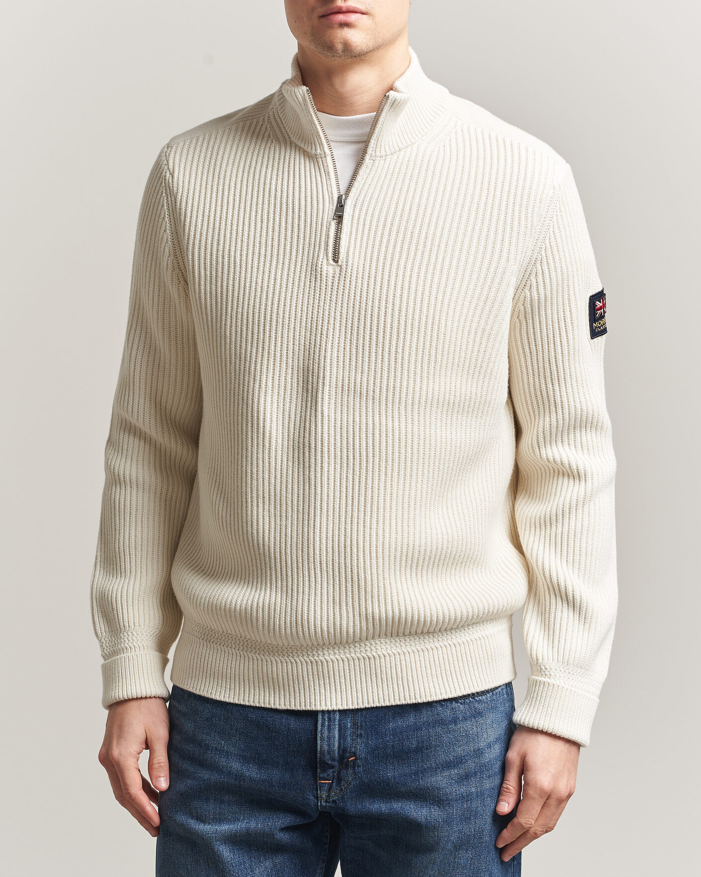 Herre | Gensere | Morris | Brenton Half-Zip Off White