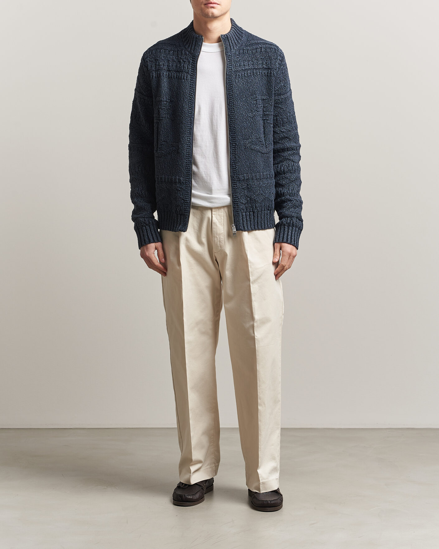 Herre | Gensere | Morris | Chatham Knitted Jacket Navy