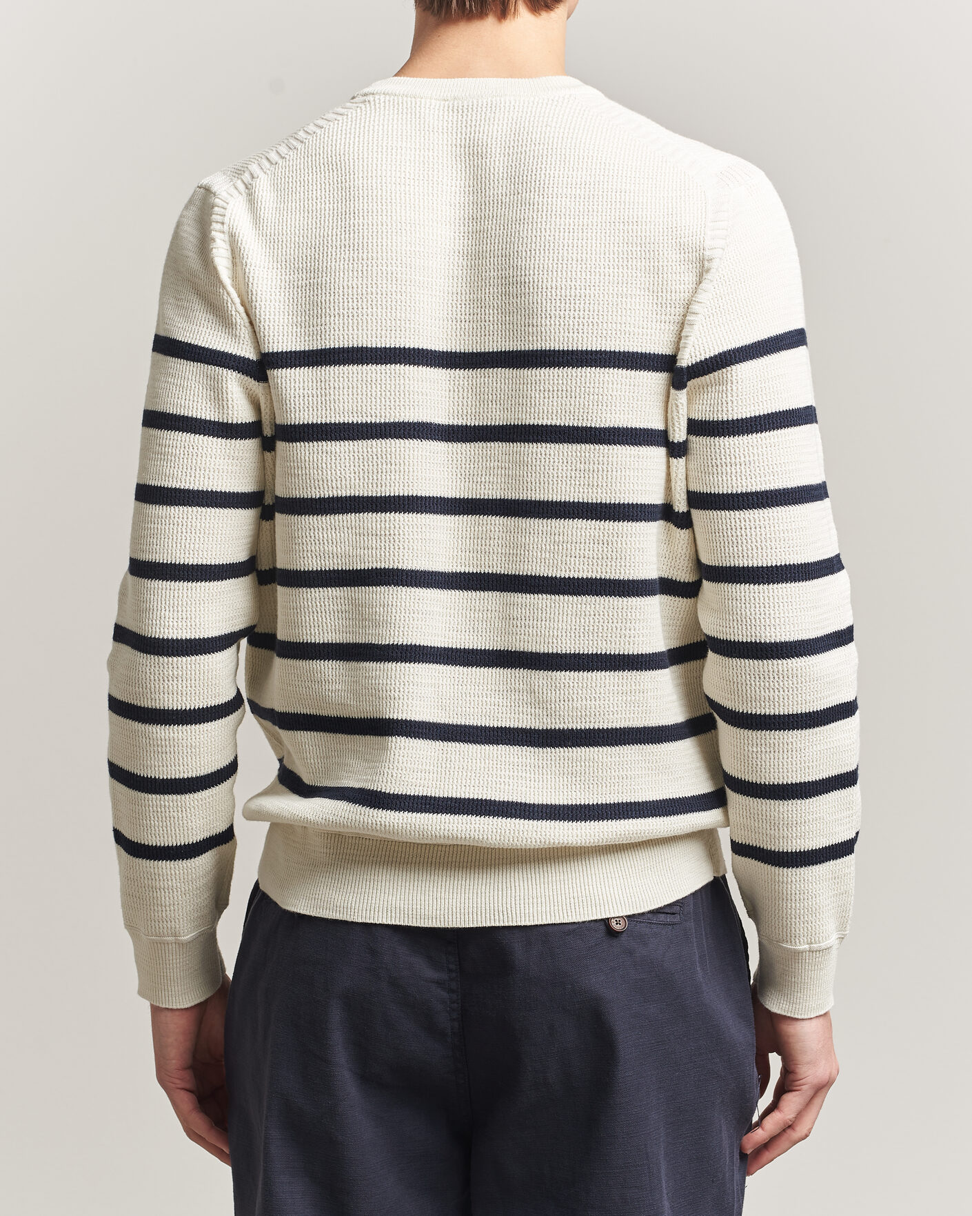 Herre | Gensere | Morris | Benedict Stripe Oneck Off White