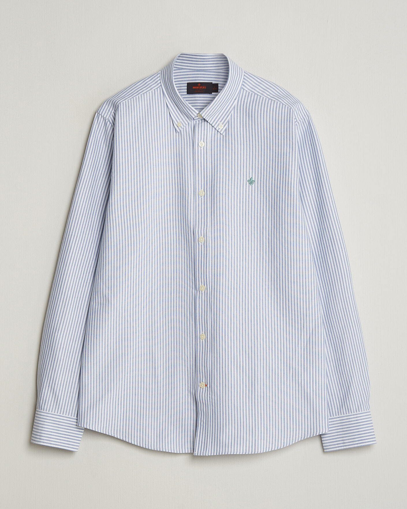 Herre | Skjorter | Morris | Douglas Striped Oxford Shirt Dark Blue