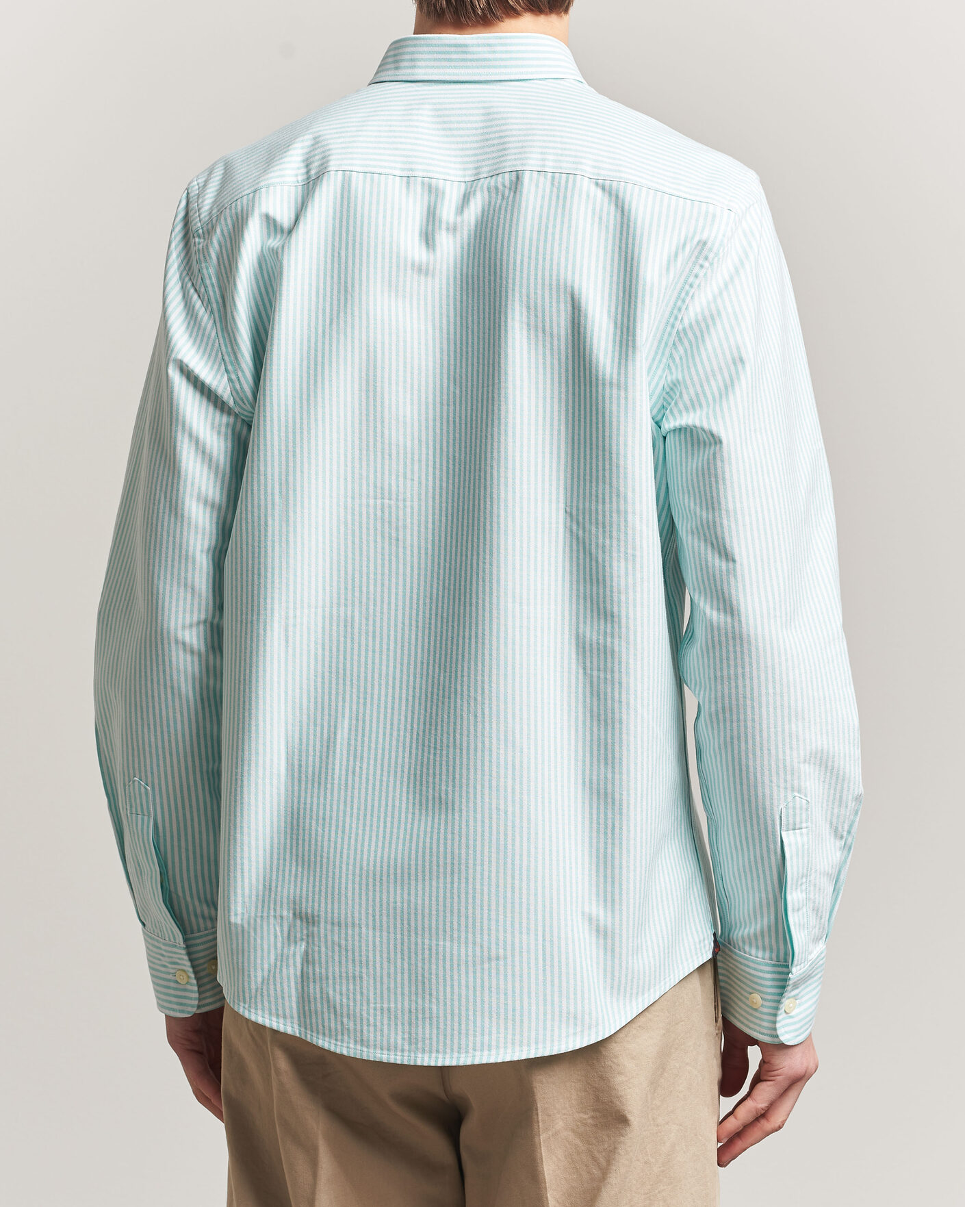 Herre | Skjorter | Morris | Douglas Striped Oxford Shirt Green