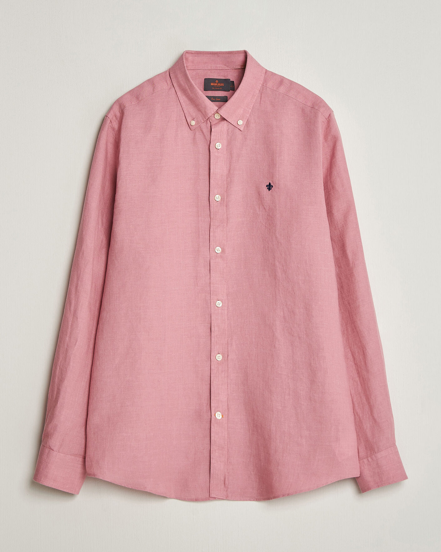 Herre | Skjorter | Morris | Douglas Button Down Linen Shirt Pink