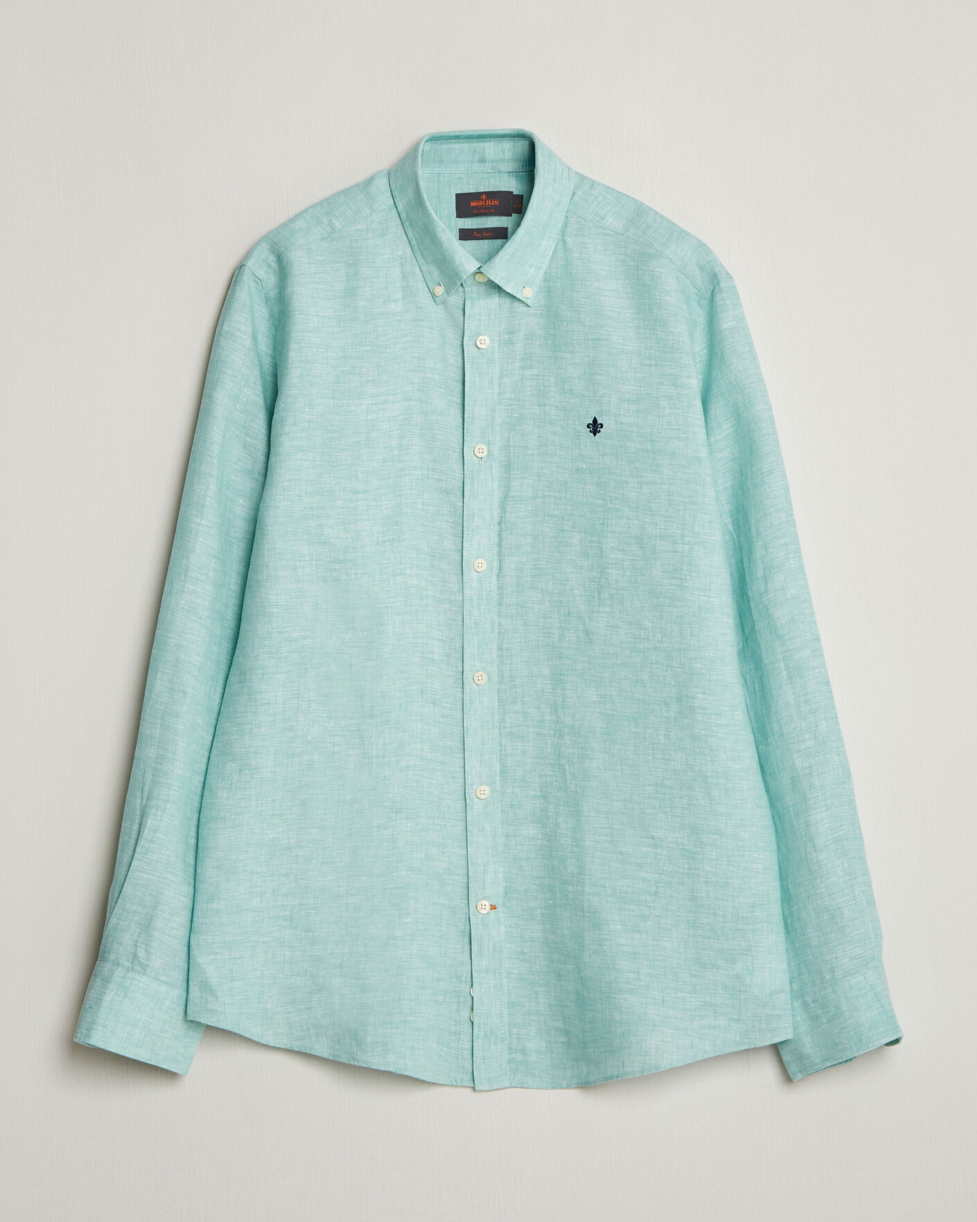 Herre | Skjorter | Morris | Douglas Button Down Linen Shirt Green