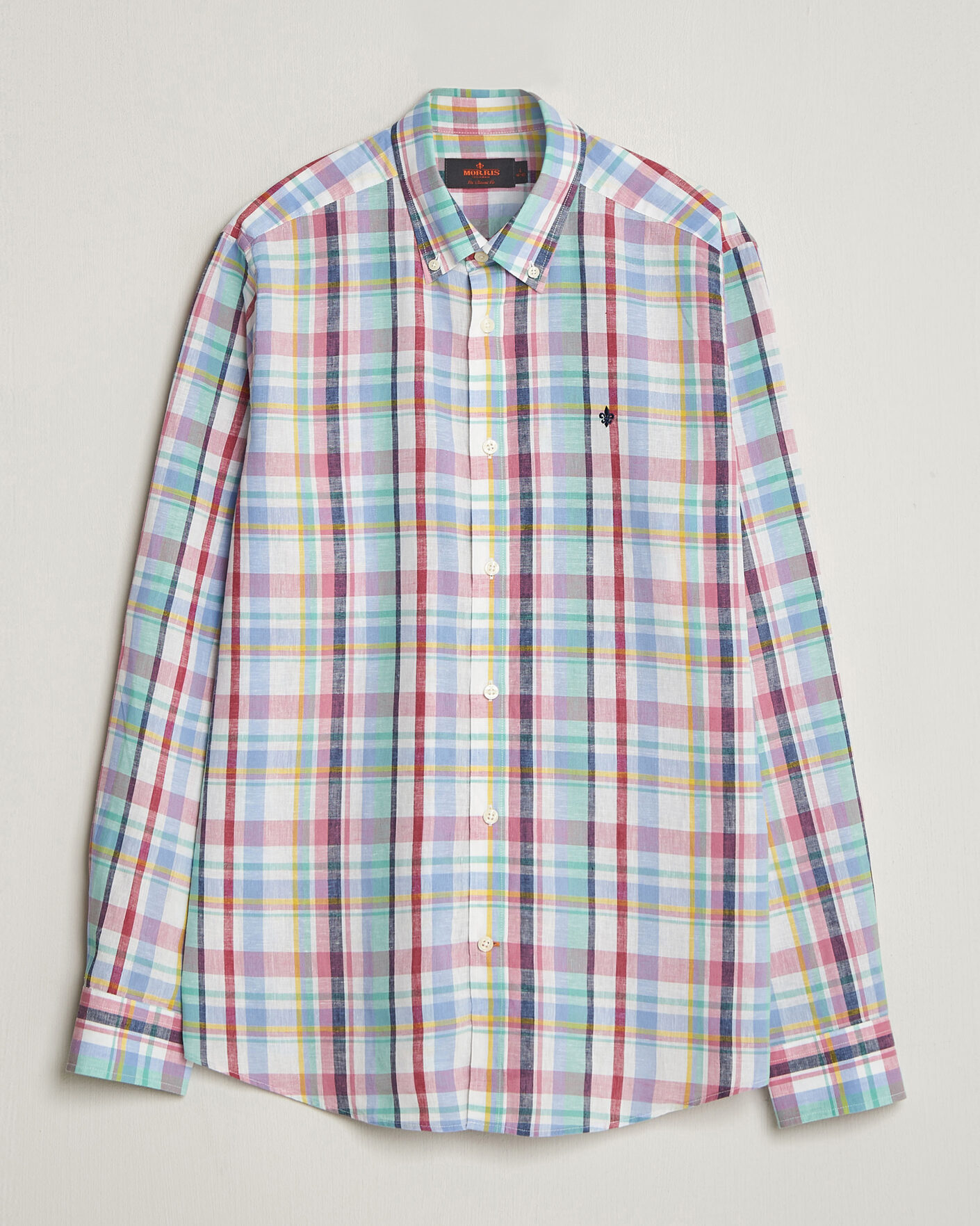 Herre | Skjorter | Morris | Preppy Check Linen Shirt Multi
