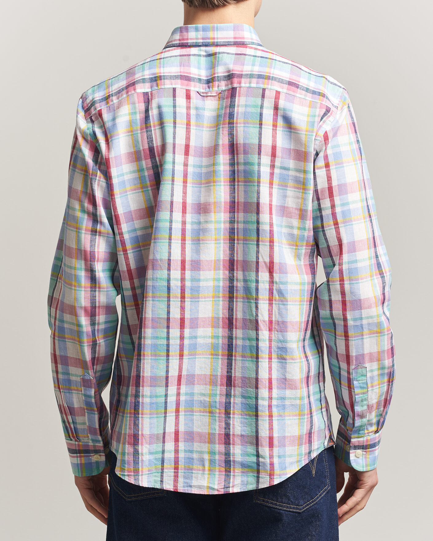 Herre | Skjorter | Morris | Preppy Check Linen Shirt Multi