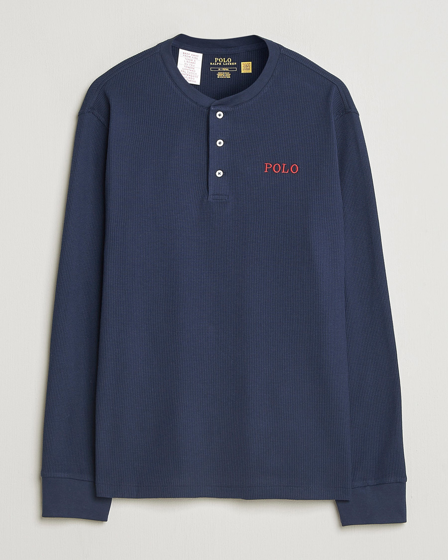Herre | Pyjamaser og badekåper | Polo Ralph Lauren | Waffle Henley Loungewear Cruise Navy