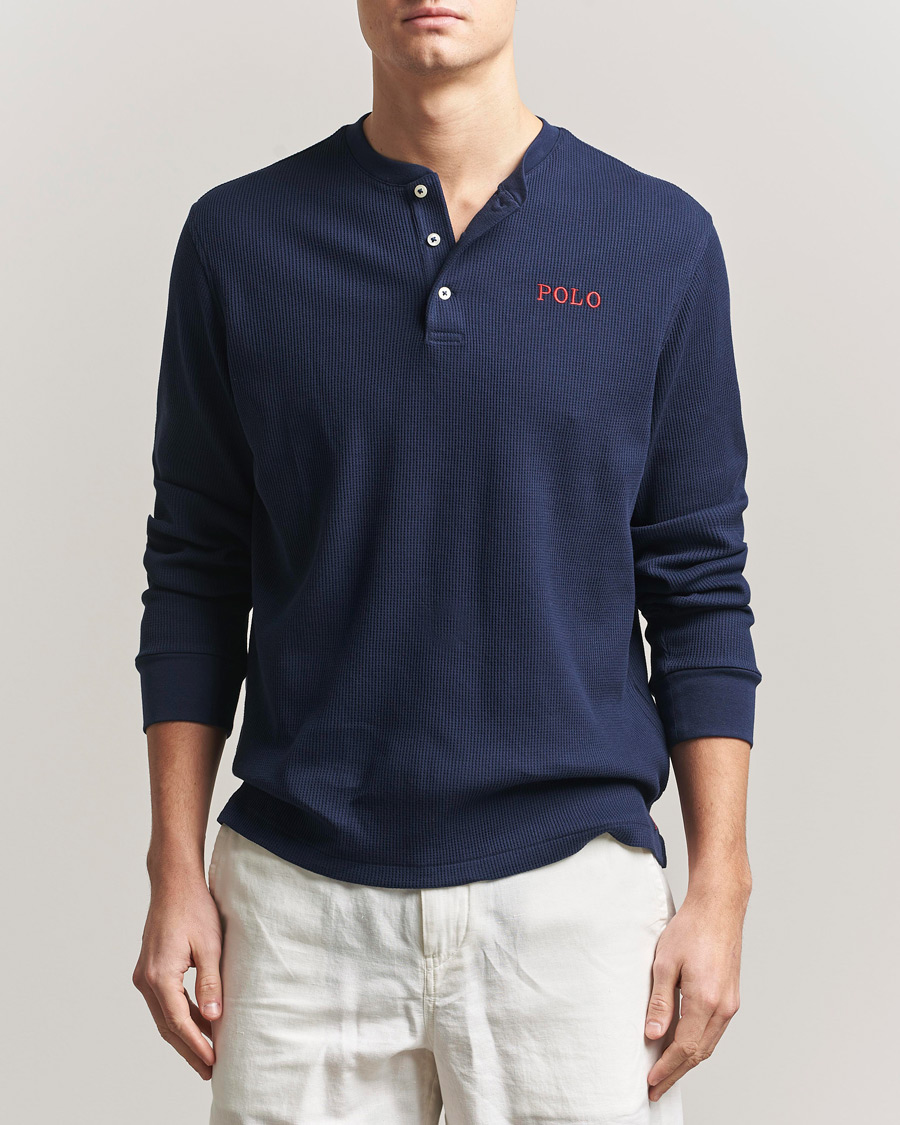 Herre | Pyjamaser og badekåper | Polo Ralph Lauren | Waffle Henley Loungewear Cruise Navy