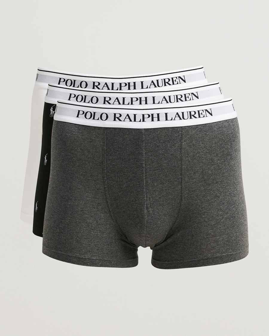 Herre | Undertøy | Polo Ralph Lauren | 3-Pack Trunk White/Grey/Black