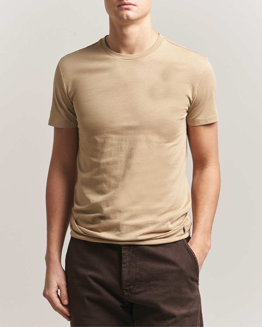 Herre | T-Shirts | Polo Ralph Lauren | 3-Pack Crew Neck T-Shirt Island/Khaki/Navy
