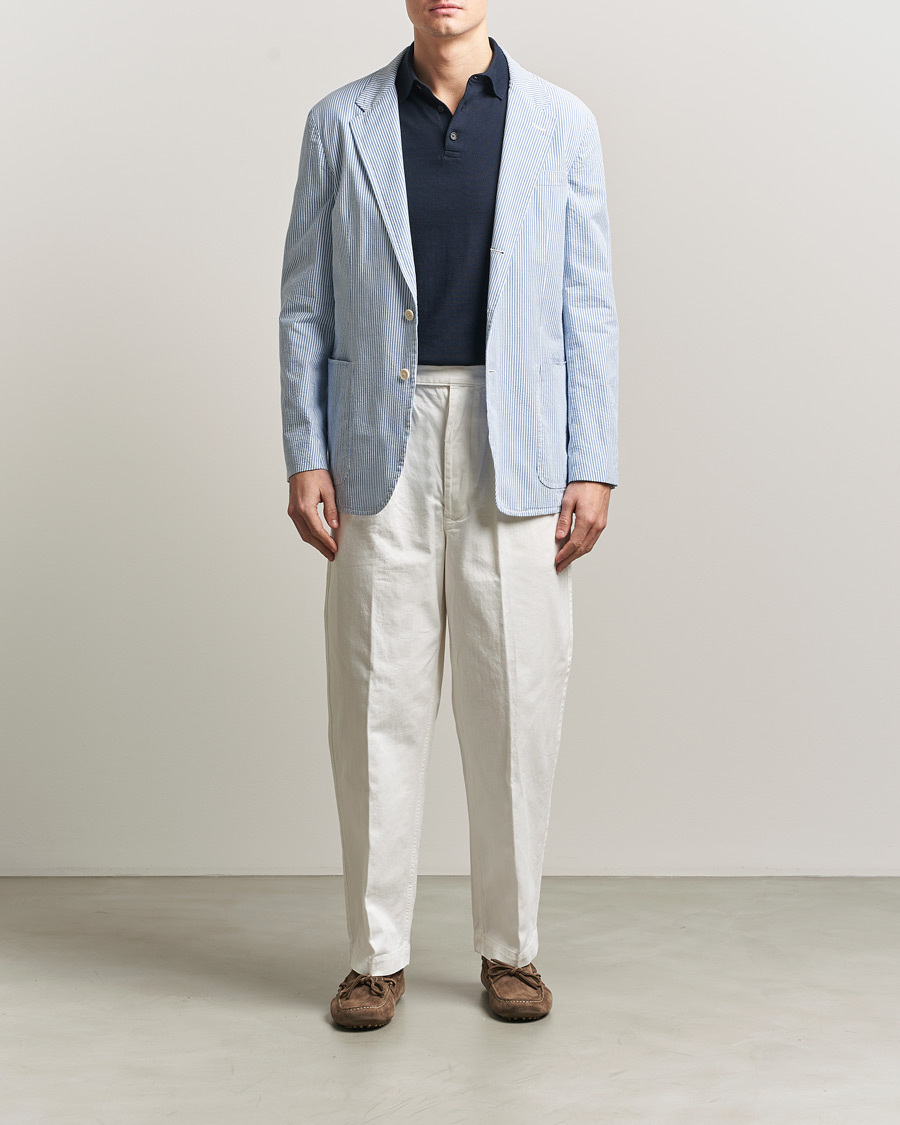Herre | Dressjakker | Polo Ralph Lauren | Seersucker Sportcoat Bright Blue/White