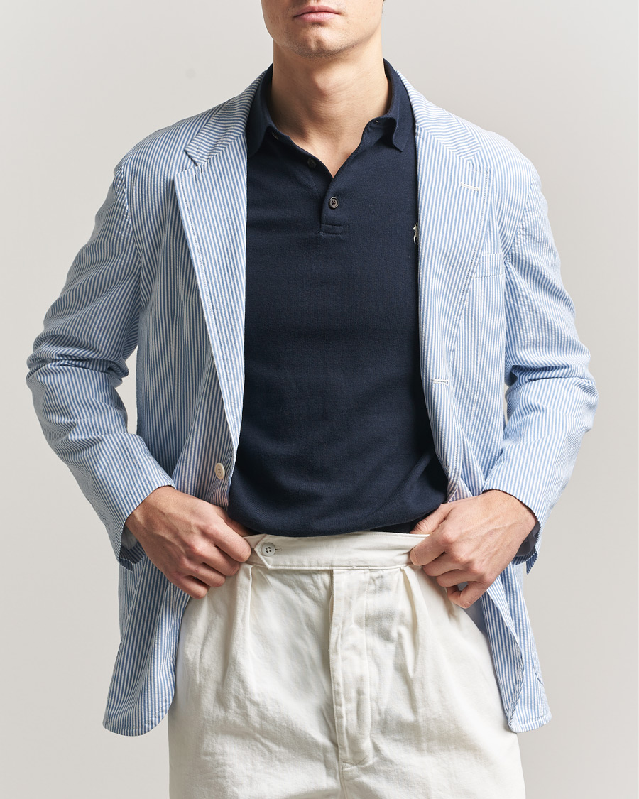 Herre | Dressjakker | Polo Ralph Lauren | Seersucker Sportcoat Bright Blue/White