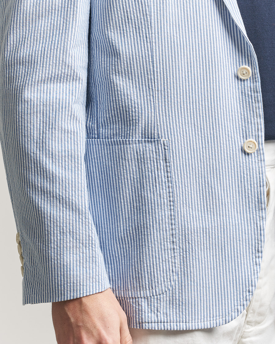 Herre | Dressjakker | Polo Ralph Lauren | Seersucker Sportcoat Bright Blue/White