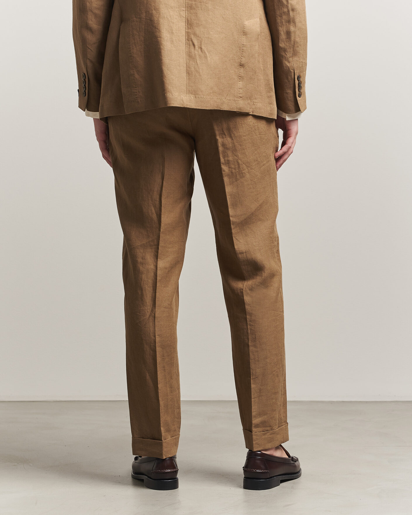 Herre | Bukser | Polo Ralph Lauren | Linen Pleated Trousers Light Sable