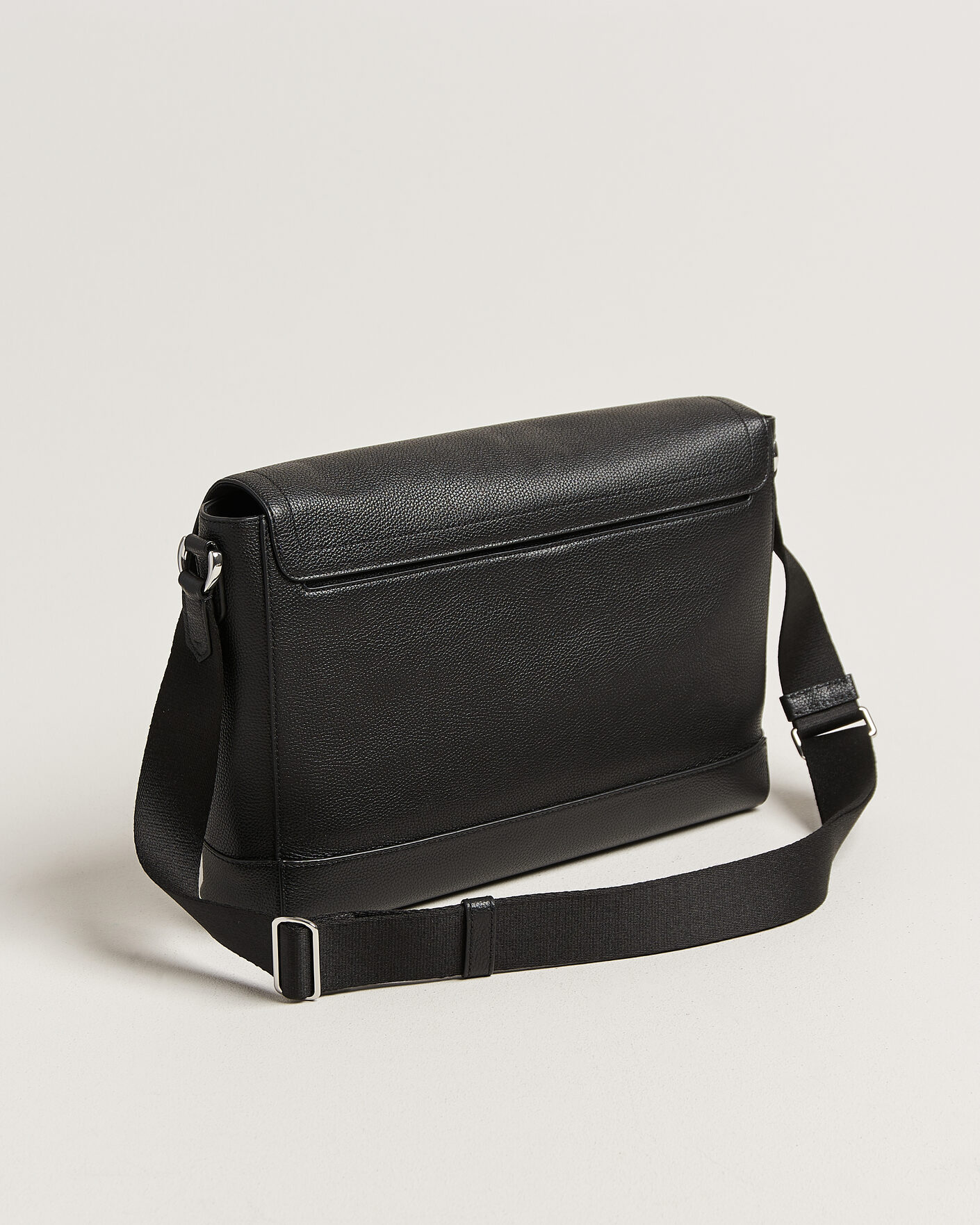 Herre | Vesker | Polo Ralph Lauren | Pebble Leather Messenger Bag Black