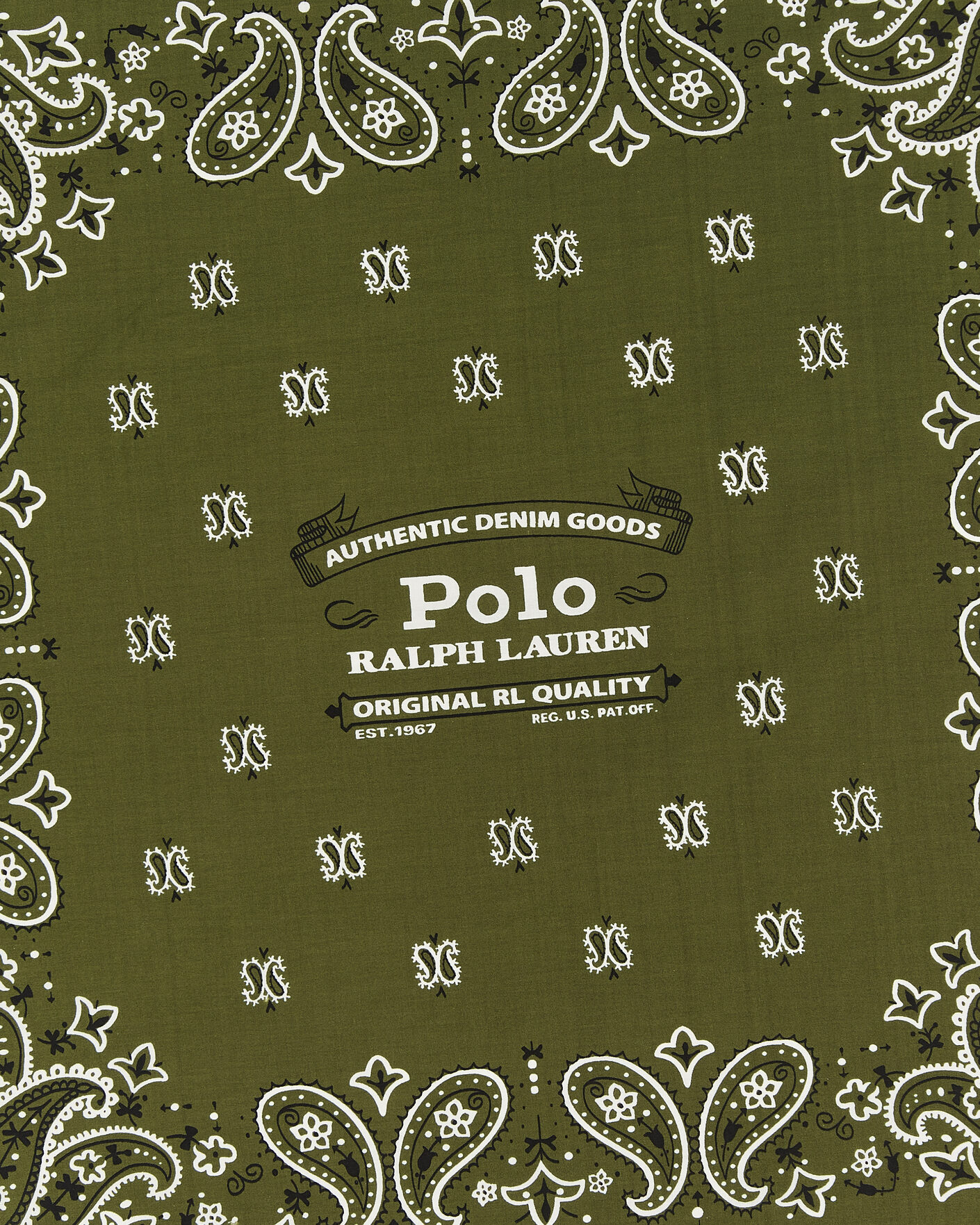 Herre | Scarves | Polo Ralph Lauren | Cotton Printed Bandana Supply Olive