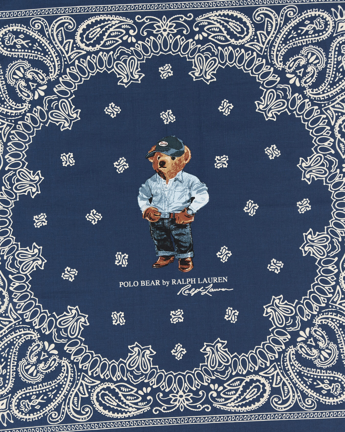 Herre | Scarves | Polo Ralph Lauren | Printed Bear Scarf Navy Multi