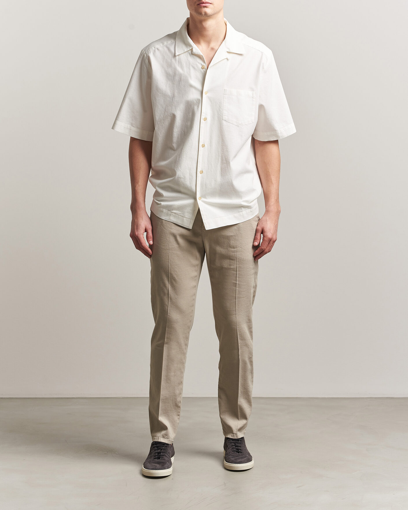 Herre | Bukser | Dondup | Spiritisimo Linen Stretch Chinos Beige