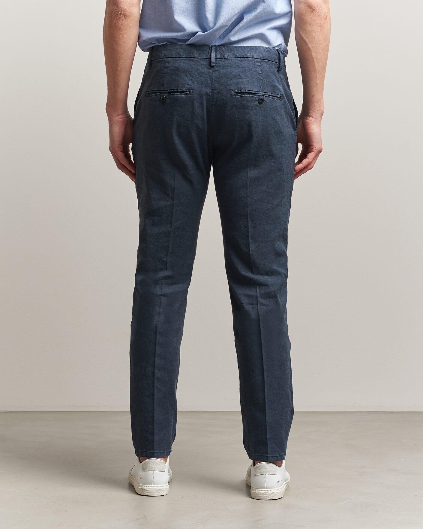 Herre | Bukser | Dondup | Spiritisimo Linen Stretch Chinos Navy