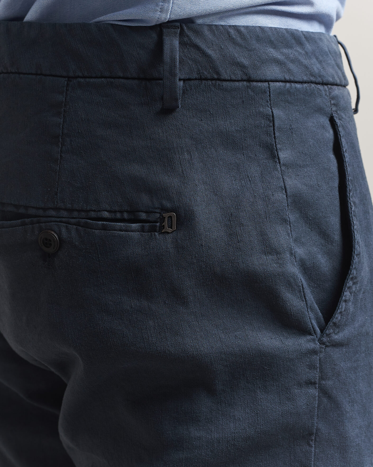 Herre | Bukser | Dondup | Spiritisimo Linen Stretch Chinos Navy