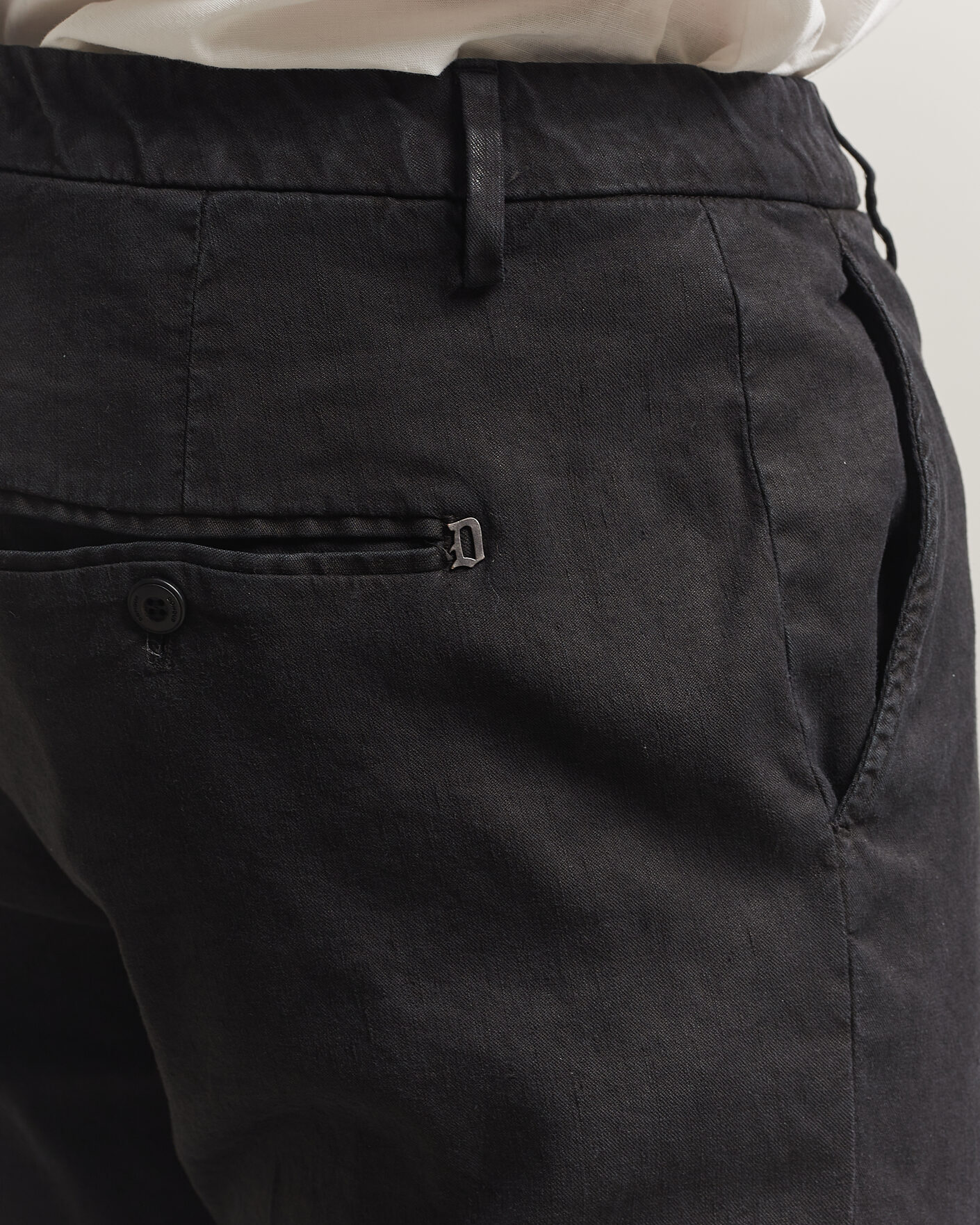 Herre | Bukser | Dondup | Spiritisimo Linen Stretch Chinos Black