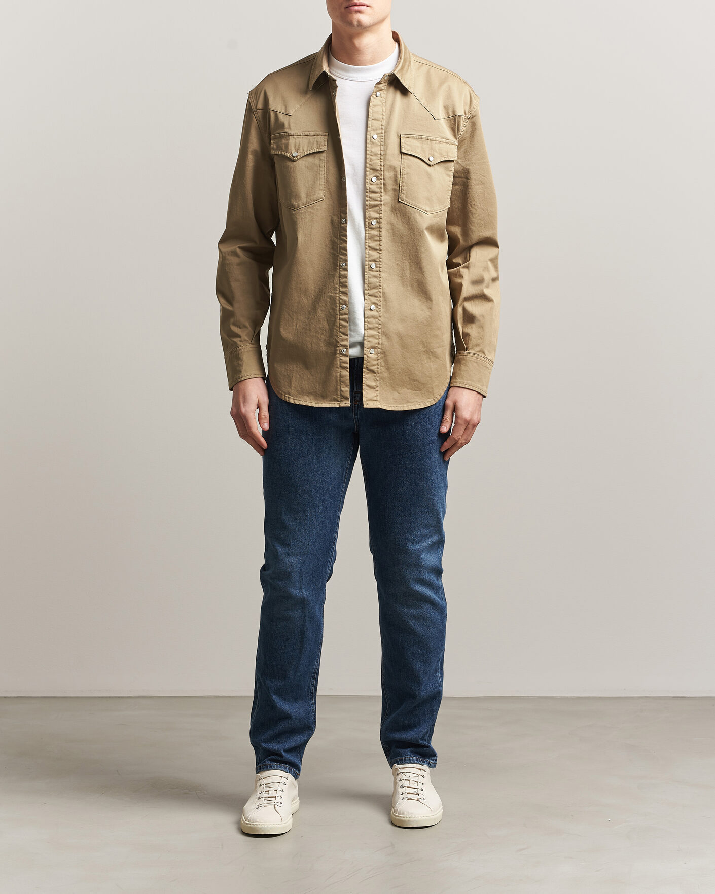 Herre | Skjorter | Dondup | Regular Fit Shirt Beige